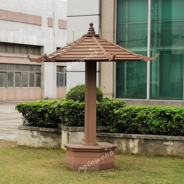 Single-column wpc gazebo